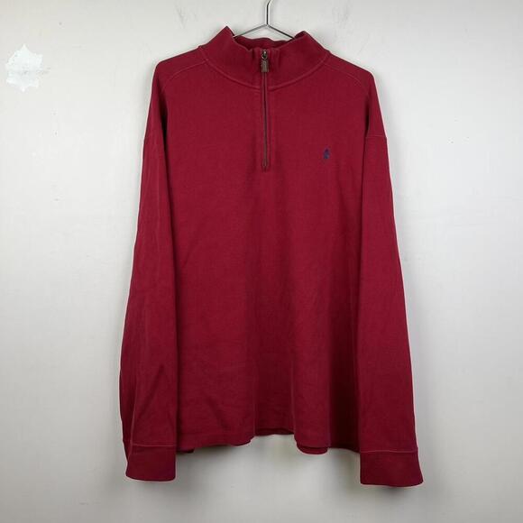 Polo Ralph Lauren 1/4 Zip Pullover - Vintage Red - Picture 1 of 5